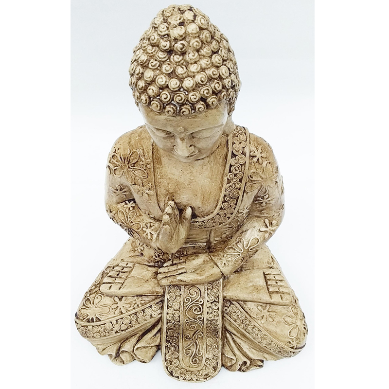 Figura de Buda Color Beige Sin Penacho Mudra Abhaya