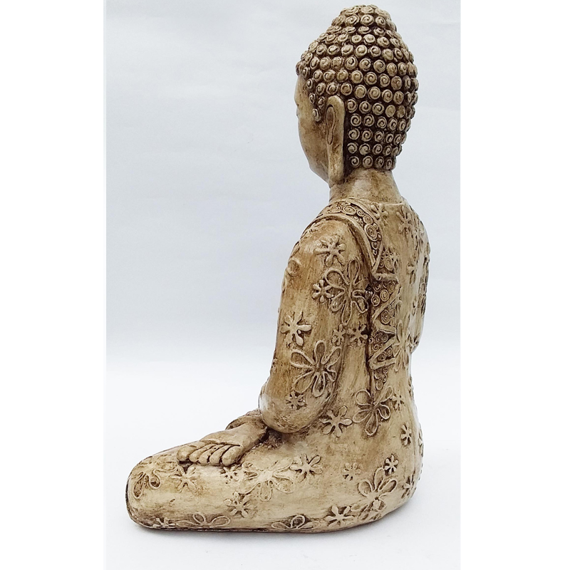 Figura de Buda Color Beige Sin Penacho Mudra Abhaya
