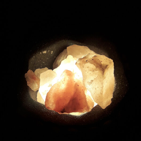 Lámpara de Sal del Himalaya Cabeza de Buda