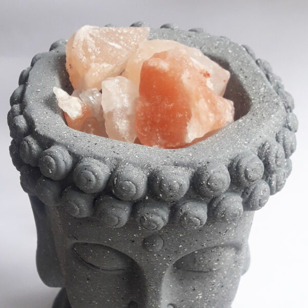 Lámpara de Sal del Himalaya Cabeza de Buda