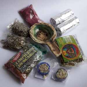 Kit de Defumación N20 con Sahumador de Cerámica Chico 13cm