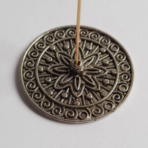 Porta Sahumerio de Metal Mandala Flor de Loto