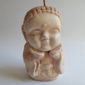 Porta Sahumerio Budita Felicidad Añejo Colección Monjes 13cm