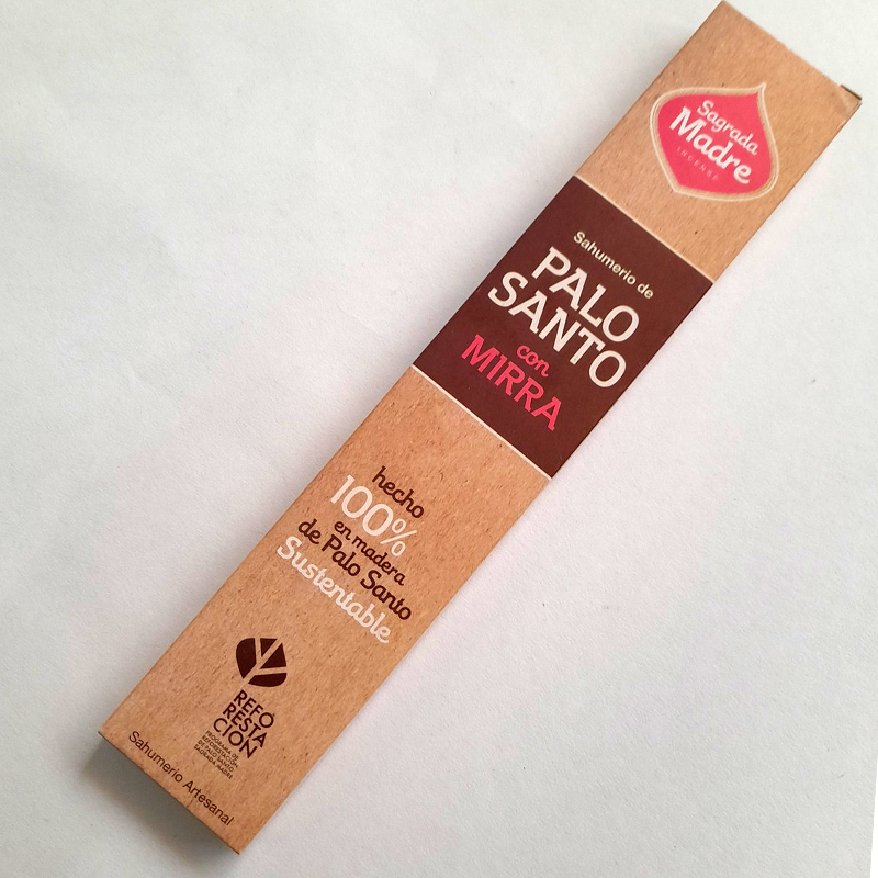 Sahumerio de Palo Santo con Mirra Sagrada Madre Vegano - Gracia Divina