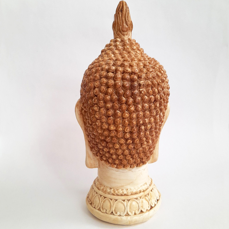 Figura Cabeza de Buda con Llama de 27cm Gracia Divina