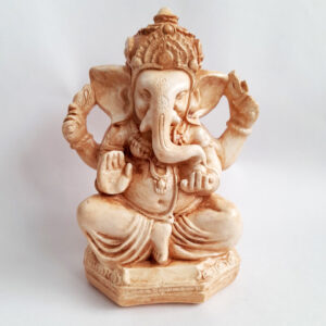 Figura de Ganesha Pintada a Mano 21x16cm Añejo