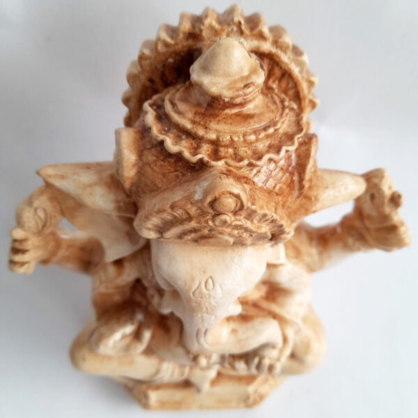 Figura de Ganesha Pintada a Mano 21x16cm Añejo