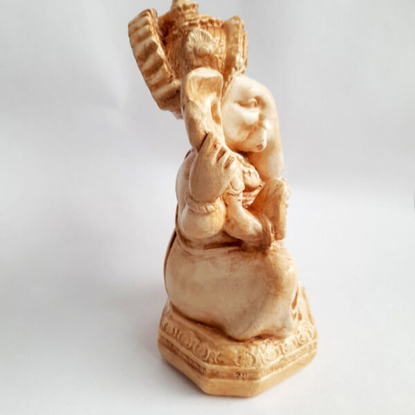 Figura de Ganesha Pintada a Mano 21x16cm Añejo