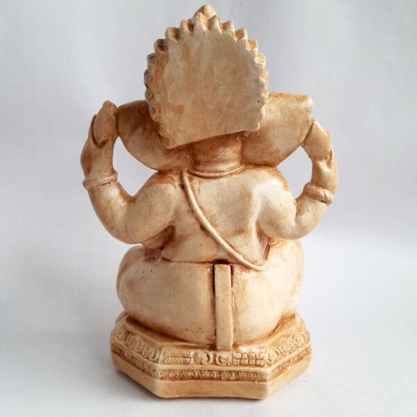 Figura de Ganesha Pintada a Mano 21x16cm Añejo