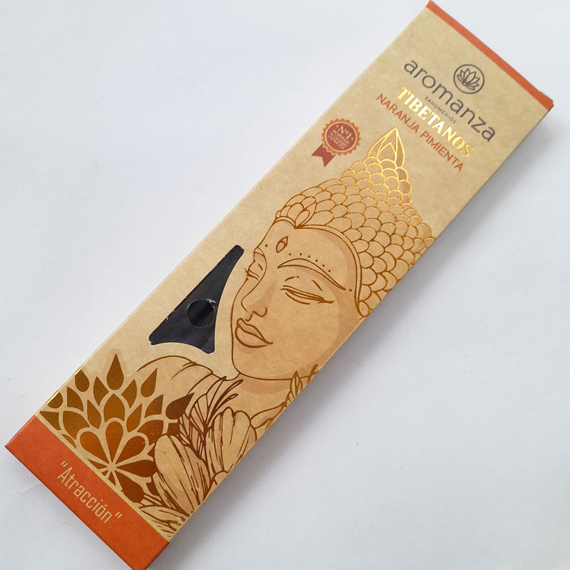 Sahumerio Tibetano de Naranja Pimienta Atracción Aromanza