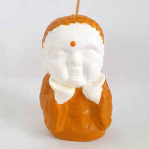 Porta Sahumerio Budita Felicidad Naranja Colección Monjes 13cm