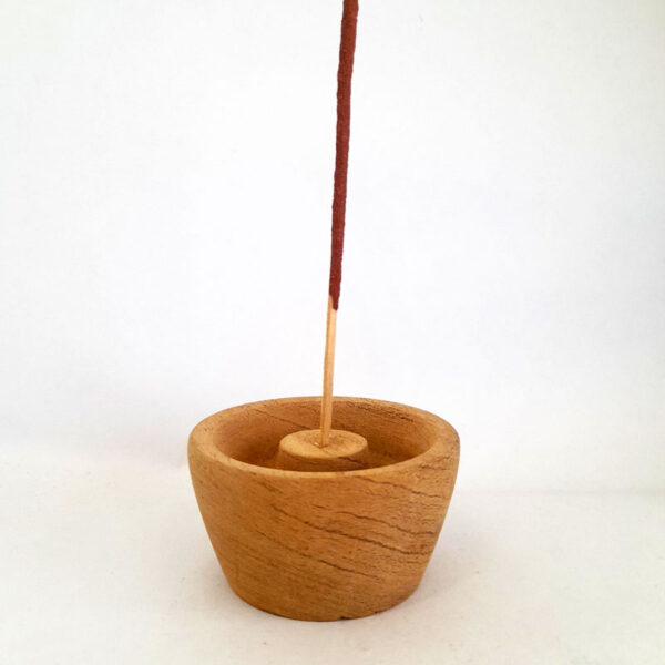 Porta Sahumerio de Madera Algarrobo 7cm