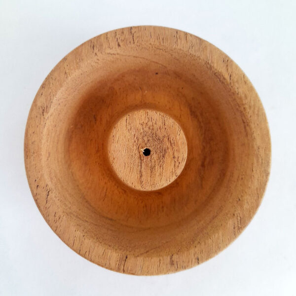Porta Sahumerio de Madera Algarrobo 7cm - Imagen 2