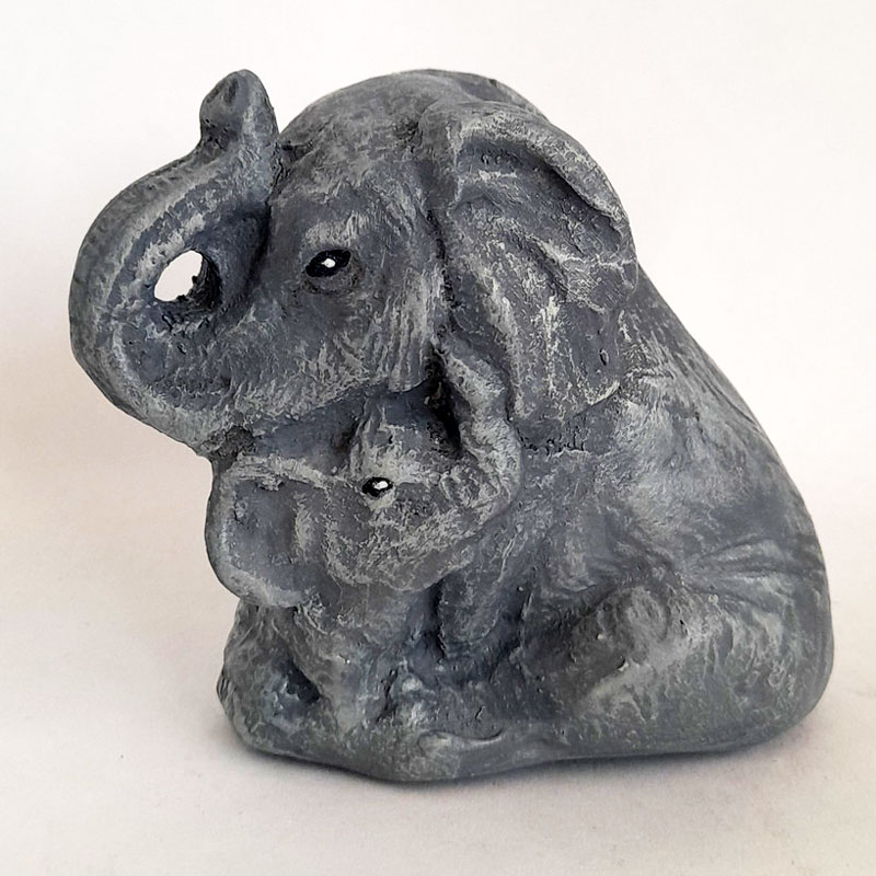 Figura Elefantes Familia Mamá y Bebé