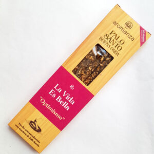 Sahumerio de Palo Santo La Vida es Bella Optimismo Aromanza