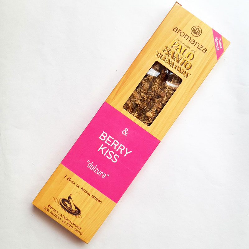 Sahumerio de Palo Santo con Berry Kiss Dulzura Aromanza