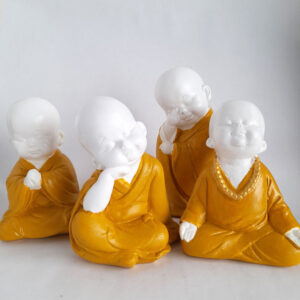 Set de 4 Figuras Budas Colección Monjes Bebés