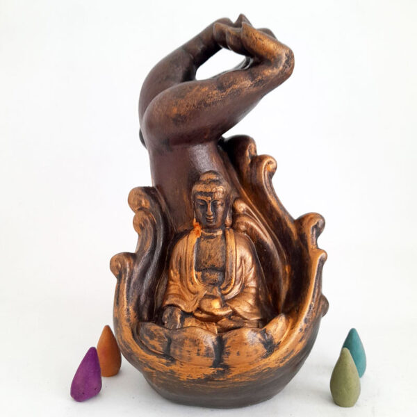 Fuente de Humo Mudra Puño de Loto o Renge Ken In + 5 conitos