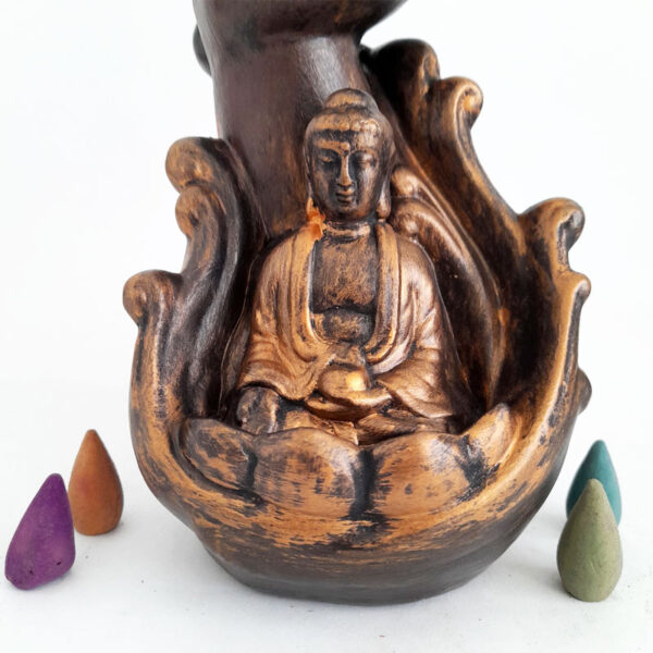 Fuente de Humo Mudra Puño de Loto o Renge Ken In + 5 conitos