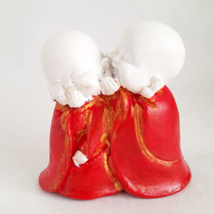 Figura Budas Colección Monjes Bebés - Amistad Manto Rojo