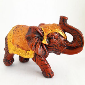 Figura Elefante de la India Chico N°1 Cobre y Dorado