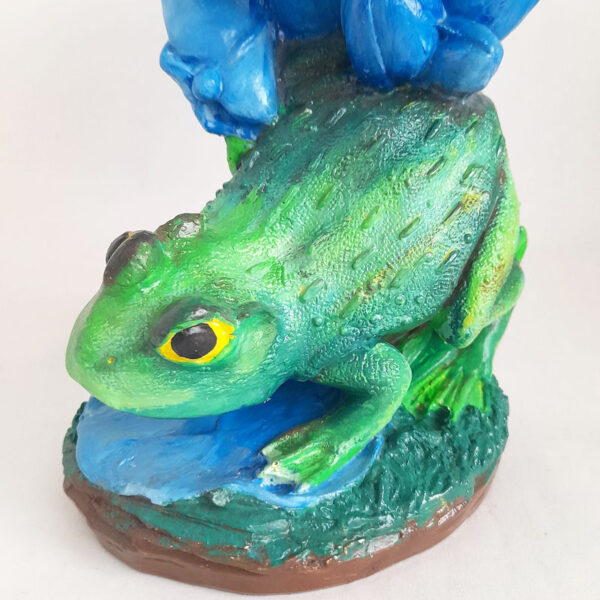 Figura Multiuso Caramelero Sapo con Flor Celeste