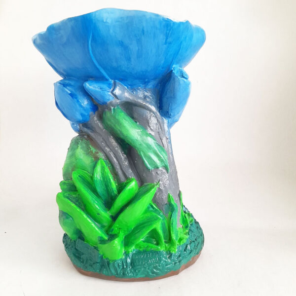Figura Multiuso Caramelero Sapo con Flor Celeste