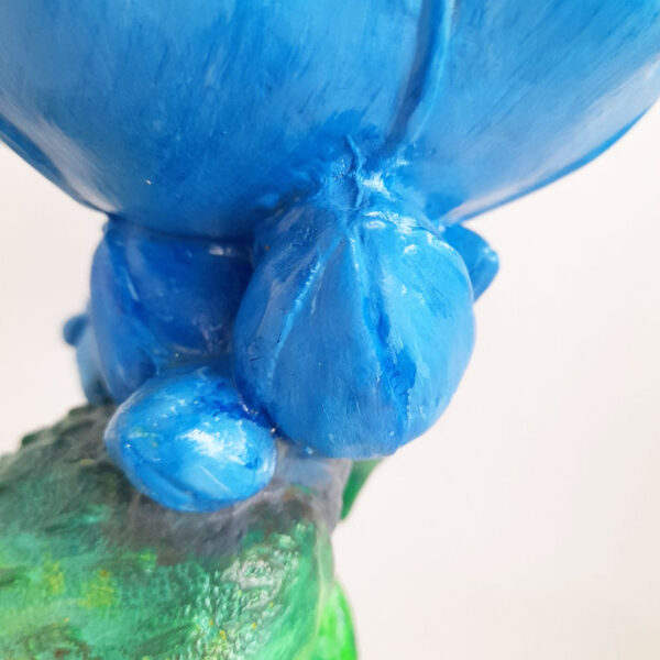 Figura Multiuso Caramelero Sapo con Flor Celeste
