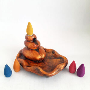 Fuente de Humo Hoja y Piedras Cobre + 5 conitos