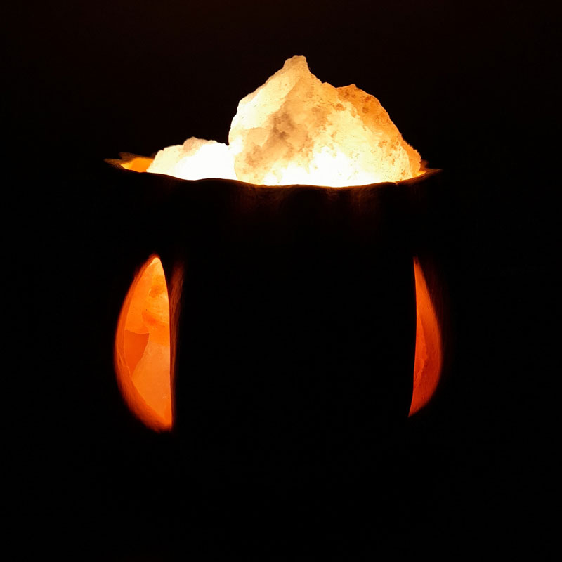 Lámpara de Sal del Himalaya Calabaza