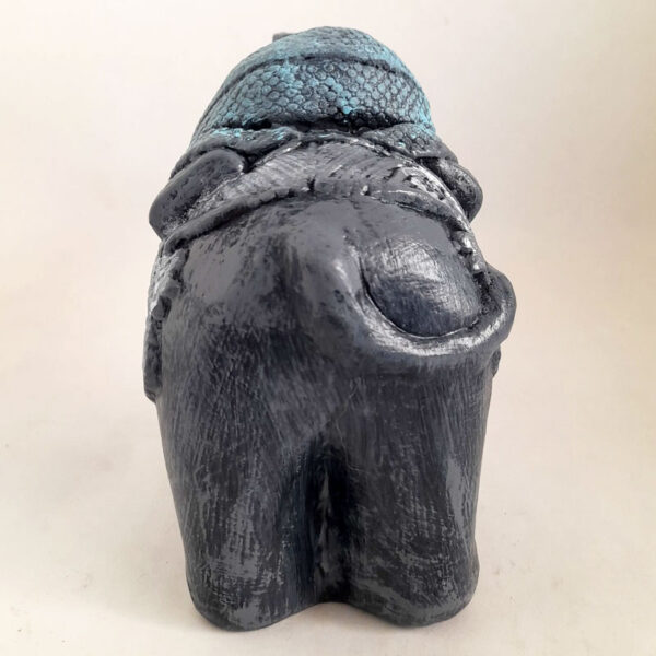 Figura Elefante de la India con Buda Bebé Celeste