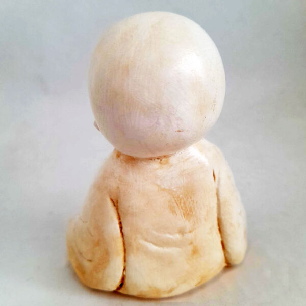 Figura Budita Meditando Colección Monjes Bebés de 14cm Añejo