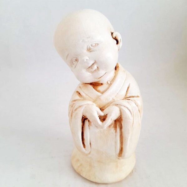 Figura Budita Sabio Colección Monjes Bebés de 16cm Añejo