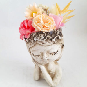 Figura Hada Ensueño con Flores en Tonos Rosa Pastel