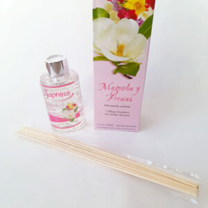 Difusor Aromático con Varillas Saphirus Magnolia y Fresias