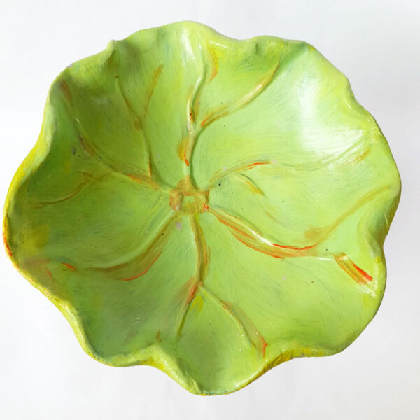Figura Multiuso Caramelero Sapo con Flor Verde