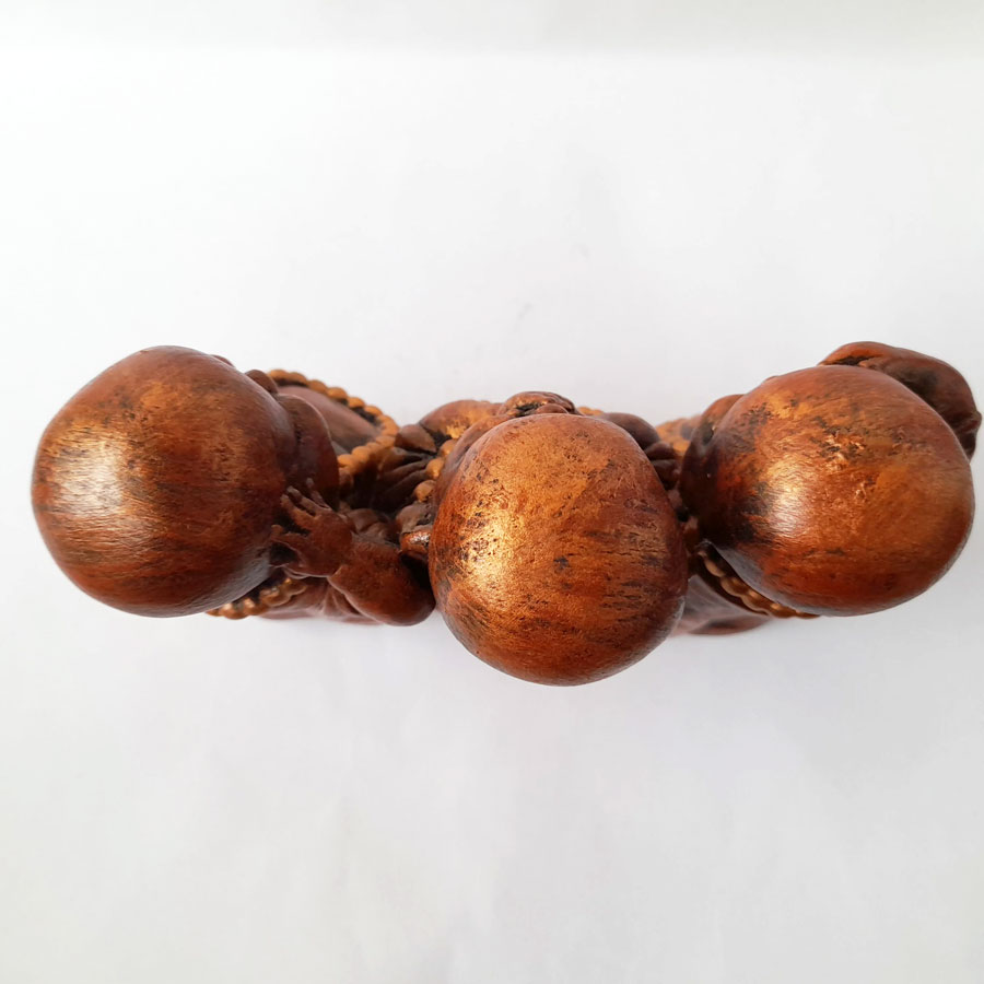Figura 3 Budas Sabios Bebés con Collar color Cobre