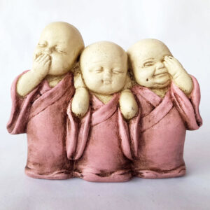 Figura 3 Budas Sabios Bebés Túnica Rosa