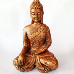 Figura Buda Mudra Varada de 32cm Cobre para los sueños y las nuevas oportunidades