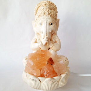 Lámpara de Sal del Himalaya Ganesha Chica