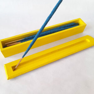 Porta Sahumerio Caja de Madera Amarillo
