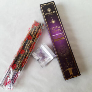 Sahumerios Energizantes Crystal Scents con Piedras de Amatista