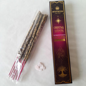 Sahumerios Energizantes Crystal Scents con Piedras de Cuarzo Rosa